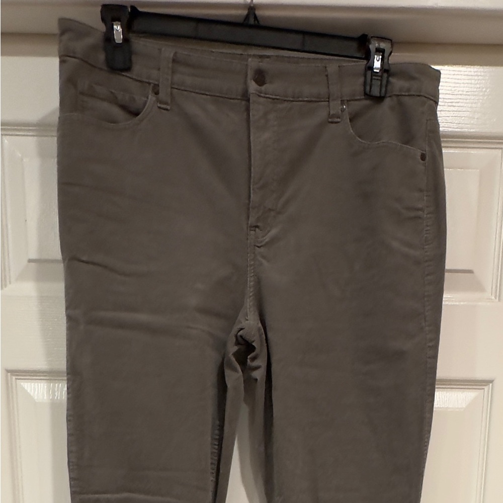 Gray Corduroy Casual Pants